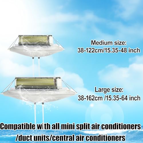 Mini Split Cleaning Kit Bag,Split Ac Unit Cleaning Bag Kit for Cleaning Wall-Mounted Air Conditioners and Duct Units(White, 21PCS with Kettle, Size: 38-162 Cm 15.35-64 Inches