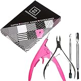 VAGA Set Meilleure Affaire Accessoires Nail Art Professionnels Manucures Pédicures Avec 3 Outils Métal Incluant Poussoir et Pince, Taille Cuticules et Pince, Coupe Taille Ongles et Faux Ongles