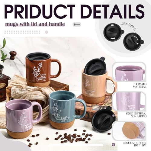 Set de 12 tazas cristianas con base de corcho 15 oz miniatura 3