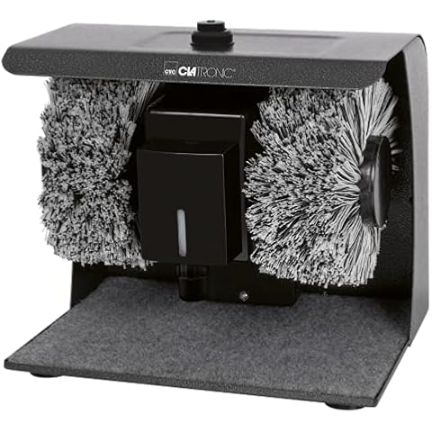Clatronic SPM 3753 Electric Shoes Machine, 2 Brushes, Clean and Glossy, Metal Case, Cream Dispenser, Silent (263943) Cover