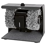 maquina lustra zapatos 2 en 1 – Cuidado y pulido. Clatronic SPM 3753 Máquina Zapatos Eléctrico, 2 Cepillos, Limpia y Abrillanta, Carcasa Metal, Dispensador de Crema, Silencioso (263943)