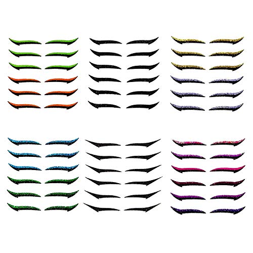 36 Pairs Reusable Eyeliner Stickers,Eyelid Makeup Stickers Invisible Self-Adhesive Eye Line Strip Sticker Double Eyelid Tape Quick Eyelid Makeup Cosmetic Sticker