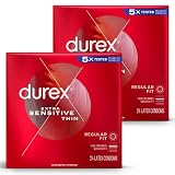 Durex Condom Extra Sensitive Natural Latex Condoms, 24 Count - Ultra Fine & Extra Lubricated (Pack o