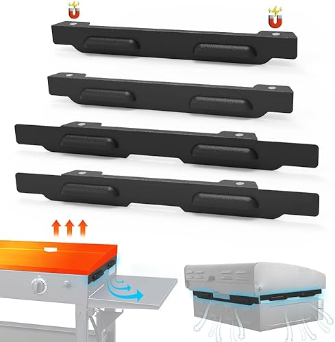 Protectores de viento negros de 28 pulgadas para parrilla Blackstone, pantallas de viento magnéticas, accesorios de parrilla Blackstone, compatible