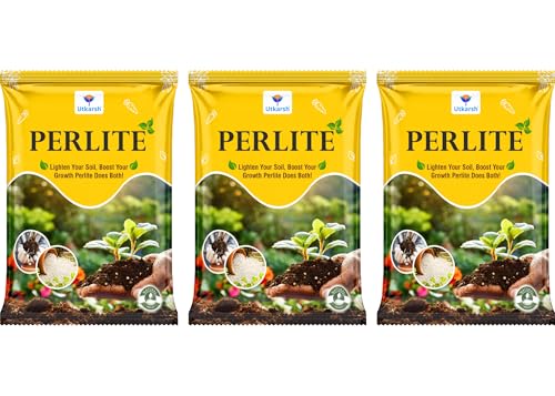Image of Utkarsh Perlite for Plants Growth, Home Terrace Garden, Indoor & Outdoor Plants, Hydroponics & Horticulture, Conditioner for Potting Soil Mix, Enhances Drainage & Aeration (2.7 Kg; Set of 3 of 900 gm)