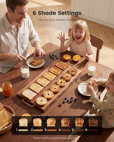 Image of 4 Slice Toaster, Long Slot Touch Screen Retro Toaster with Digital Countdown, Extra-Wide Slots for Bagels & Artisan Bread, 6 Browning Levels, 5 Bread Modes, Defrost Reheat Cancel, Stainless Steel