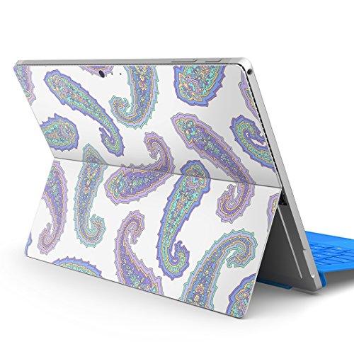 igsticker Surface pro7 (2019) pro6 pro2017 pro4 専用 スキンシール サーフェス ノートブック ノートパソコン カバー ケース フィルム ステッカー アクセサリー 保護 010163 ペイズリー 紫