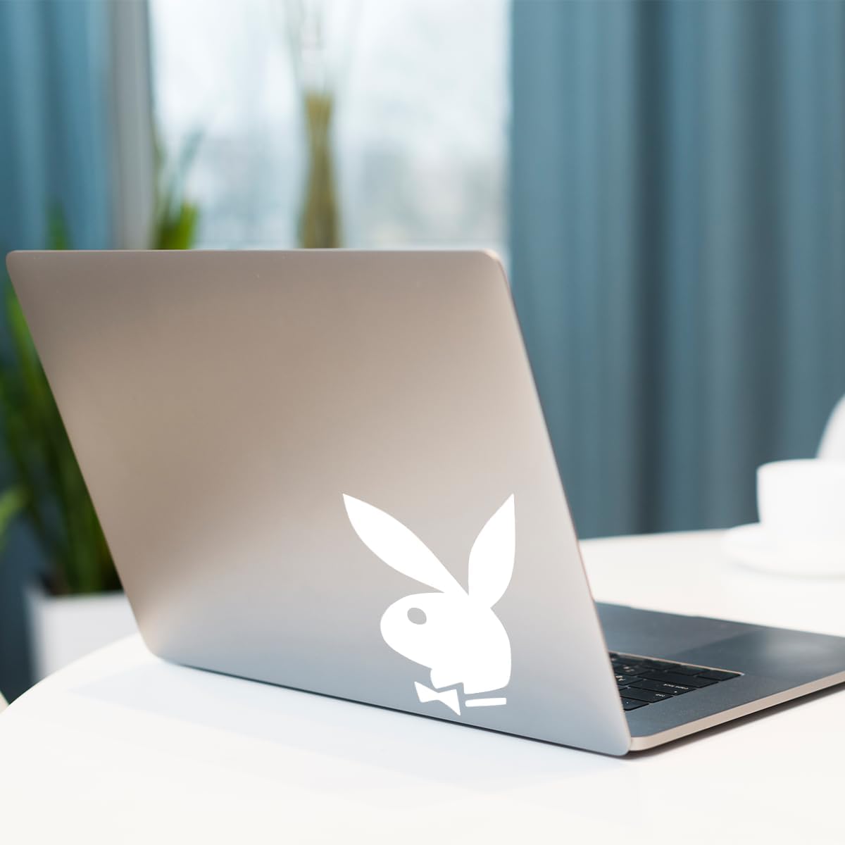 Sticker Playboy Decal for Indoor and Outdoor Use Water and Vinyl Resistant Superior Material Vibrant Color DTF UV Ideal for Laptop Car Window Truck Cooler iPad Notebooks Flask 5.5" in White (5.5 in) image 3