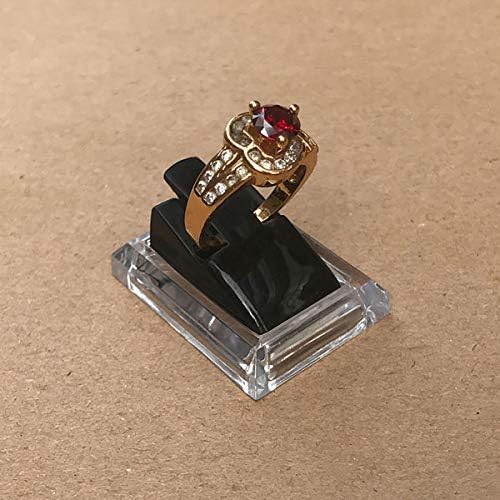 SUPVOX 5pcs Acrylic Jewelry Ring Display Stand Fingers Ring Display Holder Showcase (Black)