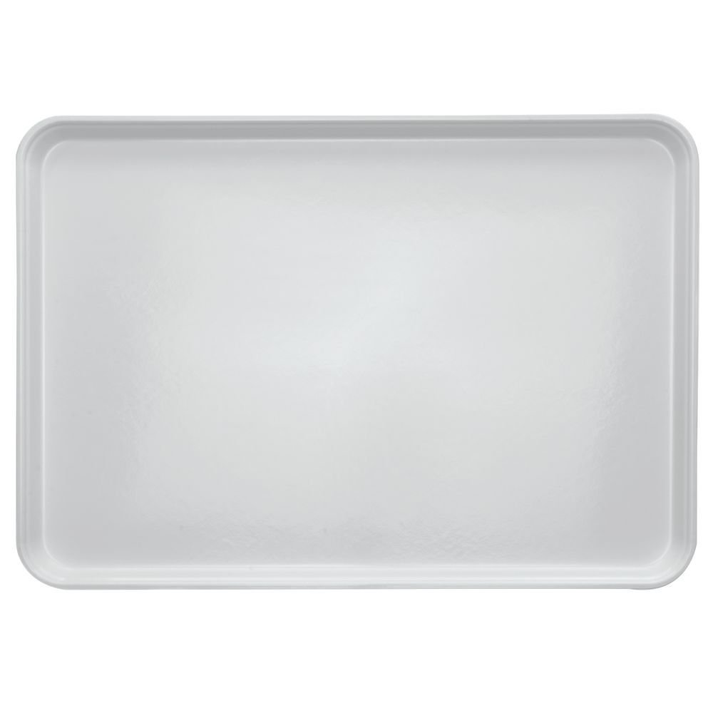 White Fiberglass Market Display Tray - 26" L x 18" W x 1" H by HUBERT – 26" x 18" x 1", Plastic, White, Model 99511190423