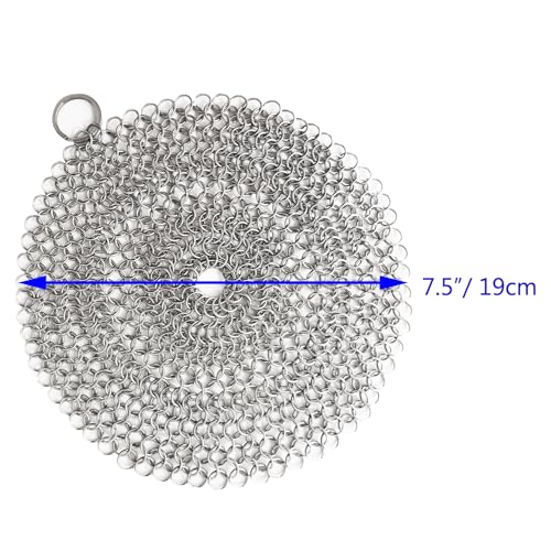 Proshopping Stainless Steel Pie Weights for Baking Crust, 2Pcs Round Pie Weight for Blind Baking, Metal Chain for Pies Dough, Alternatives Kitchen Accessories - 7.5Inch