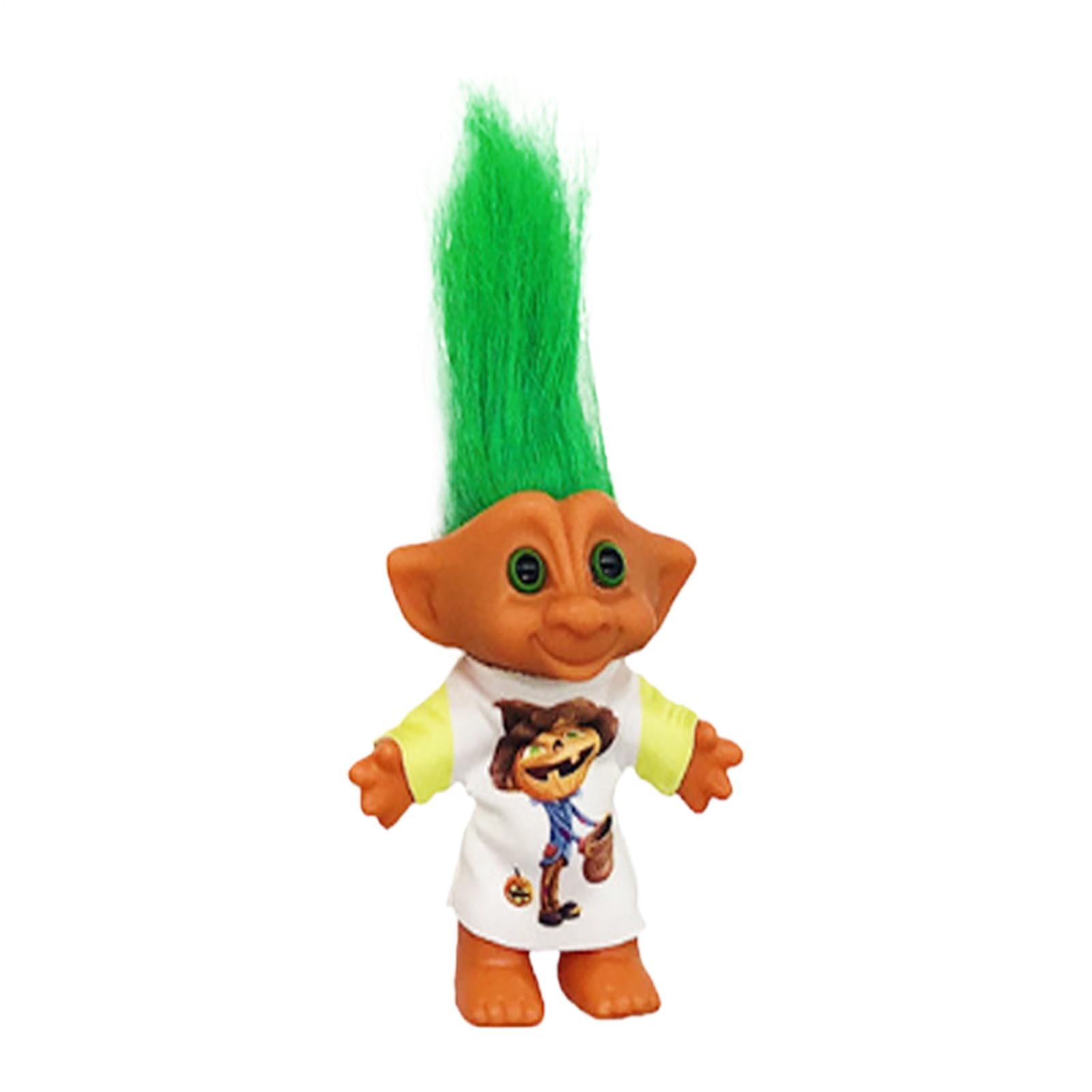 Tiny Troll Toys | Cute Christmas Action Figures | Retro Funny Shelf Figurines, Decorative Desk Ornament for Holiday Living Room Shelf Bedroom Bookshelf