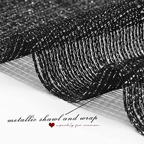 HEREAD Shawls and Wraps for Evening Dresses Party Cape Fringe Sparkle Cardigan Metallic Wedding Cover Up for Women and Bride3