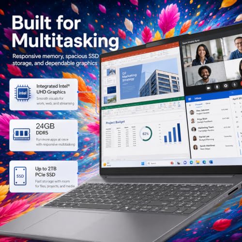 Image of Lenovo Slim 3 Ultra-Slim Business Laptop, 15.3 inch WUXGA 1920x1200 Display, Powerful Intel Core i7-13620H 10-Core Processor, 40GB DDR5 RAM, 2TB SSD, Copilot AI, Wi-Fi 6, Rapid Charge, Windows 11 Pro