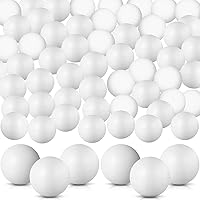 CHENGU 80 Pack 25mm Mini White Ping Pong Balls Bulk - Durable PE for Beer Pong, Party Games, Crafts & Table Tennis Fun