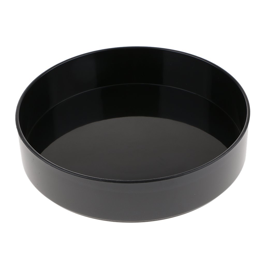Inzopo Round Container Flower Bonsai Pot Vase Suiban Ikebana Plastic - Black 28cm, as described