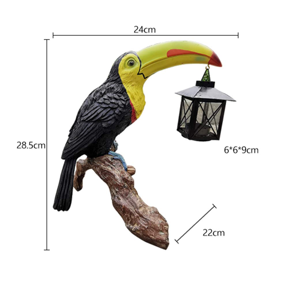 Estatua de tucán, Escultura de Loro, pájaro, decoración de Animales, Modelo de Resina Pintada, jardín, Paisaje al Aire Libre, Regalo de Adorno Creativo