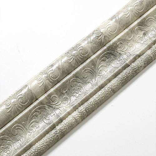 Iusun Self-Adhesive Three-Dimensional Wall Edging Strip Border Waterproof 7.55 Feet Wall Decor for Bedroom Living Room Restaurant Kids Nursery Kindergarten Mall Window Decoration (Gray)
