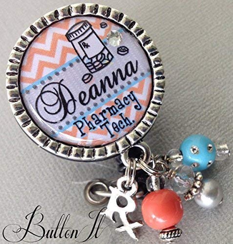 Pharmacist Id Badge Reel, Pharmacy Technician, Personalized Name Tag, Cpht, Pharmacist Badge, Rx, Gifts For Pharmacist, Medical Field Student, Personalized Id Badge Reel #TOP1