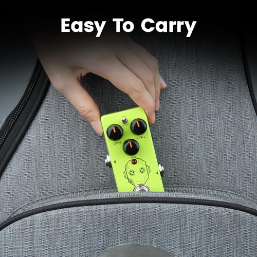 SORAN JOD-01 Super Drive Overdrive Mini Pedal for Electric Guitar, Two Selectable Modes, Analog Overdrive Pedal, Classic Green Overdrive Circuit with Super Mode Boost, True Bypass for Pedal Board