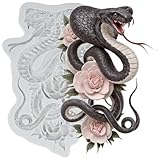 CANYANGMOLD Snake Fondant Mold Cobra Silicone Molds for Cake Decoration Cupcake Topper Chocolate Candy Gum Paste Polymer Clay