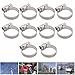 10Pcs Hose Pipe Clips Clamp 304 Stainless Steel Fastener German Style with Hole 14 27mm Durable Rust Proof for Automotive Industrial Plumbing Applications