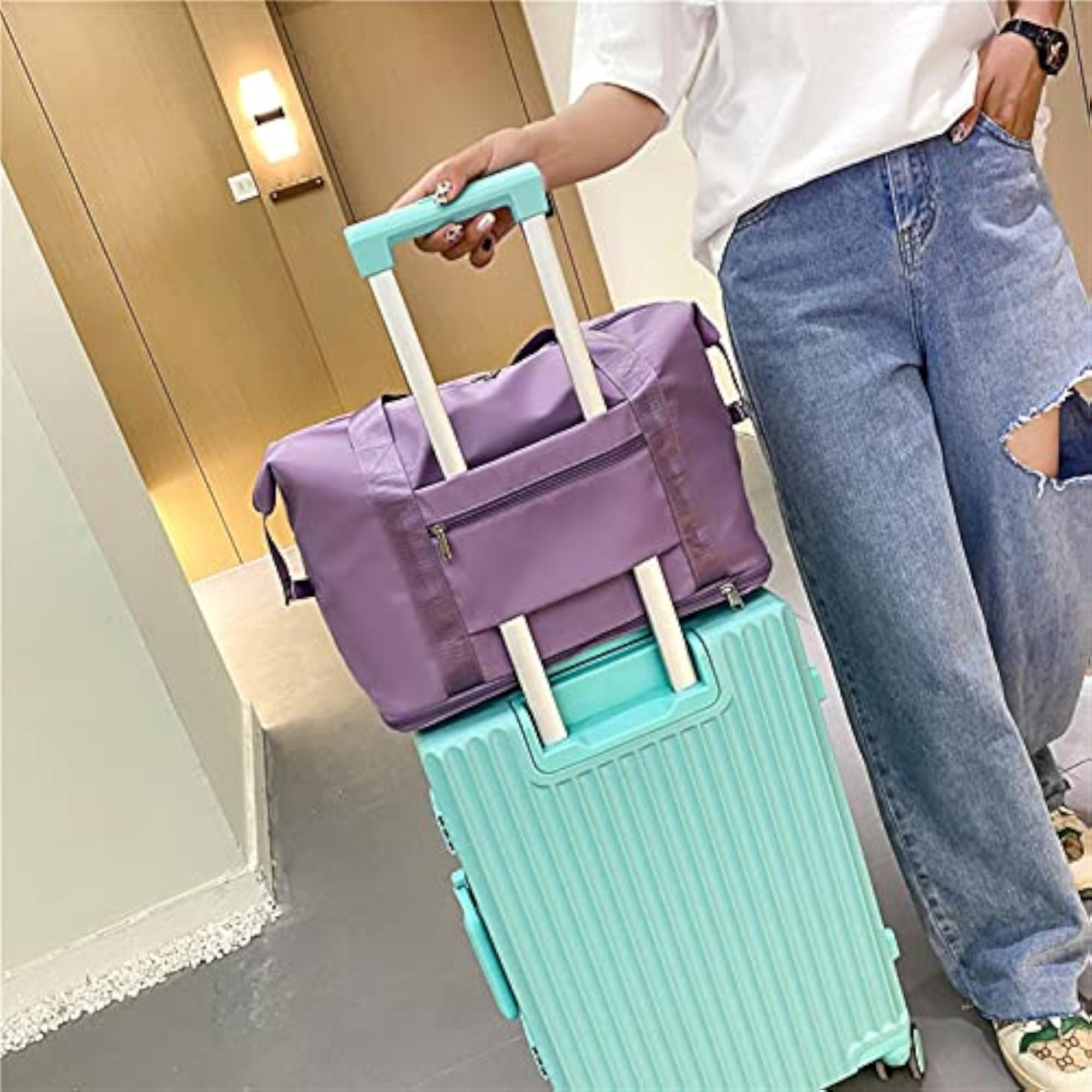 Women's Gym Yoga Bag, Waterproof Travel Duffle