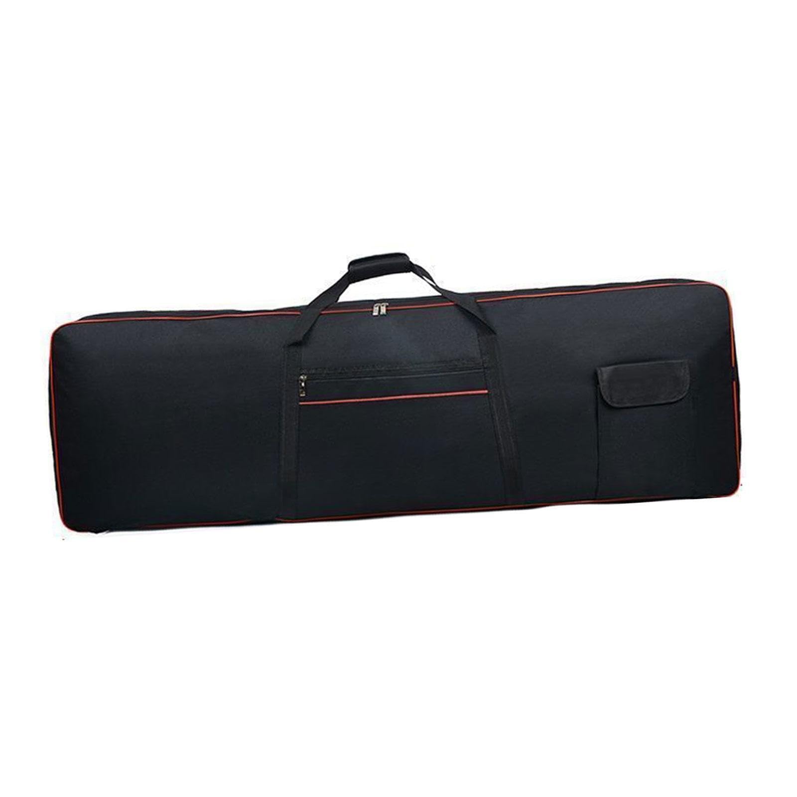 Leichte, dick gepolsterte Klaviertasche für 88 Tasten Keyboards. Wasserdicht, atmungsaktiv, strapazierfähig und einfach zu transportieren. Aufbewahrungs und, Schwarz, 140 x 45 x 17 cm