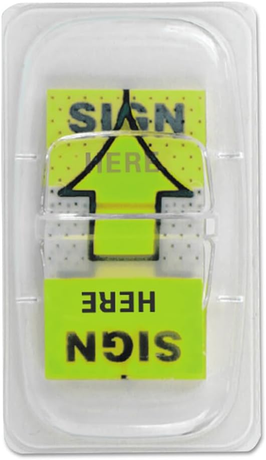Universal UNV99010 Deluxe 1 in. x 1.75 in. Sign Here Message Arrow Flags - Assorted Colors (120/Pack)