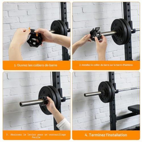Zencantorous 2 Pièces Barres d'haltères Barbell Colliers, Pinces à Haltère – vue 6