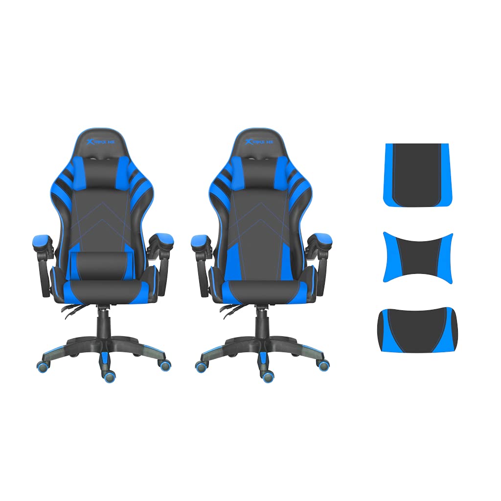 Ajustable Gaming Chair GC-905BU Maximum Load 135 kg Black and Blue