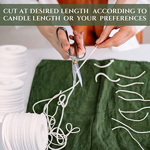 2 Pcs 24 Ply Braided Candle Wick Spool 260 Foot Candle Wick White Woven Candle Wicks For Candle Making Cotton Candle Wicks Candle Wick Roll For Diy Candle Craft Making Candle Wicks For Candle #TOP5