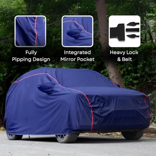 Image of Heavy-Duty Car Cover for Compatible with Maruti Baleno (2015 to 2025 All Models) Deluxe Car Protection Cover - Waterproof & UV-Resistant All-Season Exterior Protection