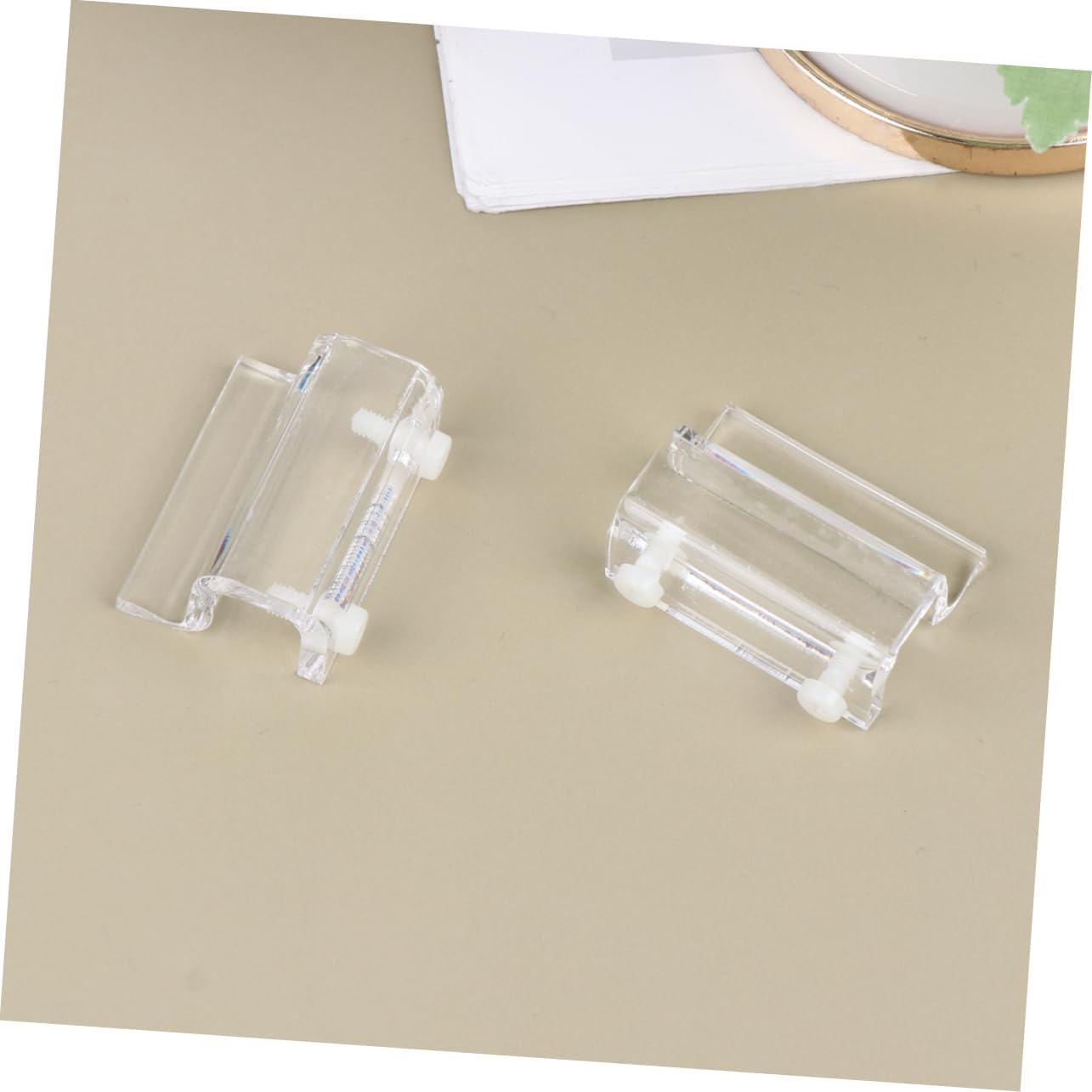 Yardwe 12pcs Acrylic Aquarium Support Bracket Fish Tank Cover Holder for Practical Fish Tank Rack for Turtle and Pet White