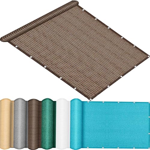 Voile de jardin 150 x 265 cm – Clôture opaque et coupe-vent avec corde et œillets en acier inoxydable pour terrasse, jardin, piscine – Solution anti-regards marron