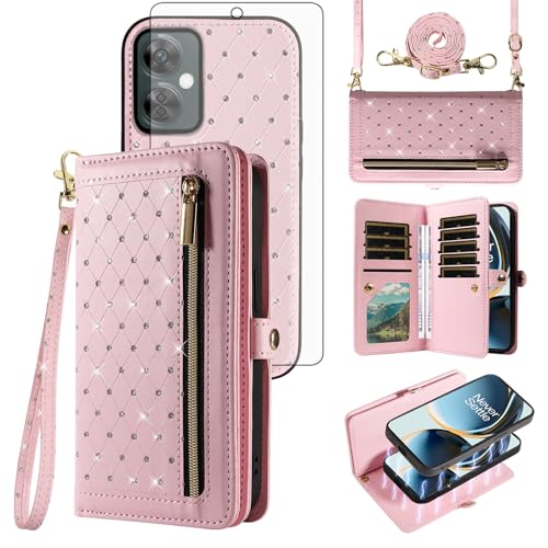 Étui portefeuille OnePlus Nord N30 5G avec porte-cartes et fermeture éclair Asuwish