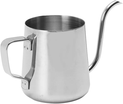 Miniatura 27 de Hervidor de café para verter sobre café, boquilla de cuello de cisne de acero inoxidable de 12 onzas, tetera larga y estrecha para verter sobre