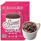 Sweet Logic Keto Dessert Mug Cake Mixes - Triple Chocolate Fudge - Low Sugar - Gluten-Free - Low Carb - Diabetic-Friendly Sweets - Natural Ingredients - High Protein - Delicious Keto Treats (4 Pack)