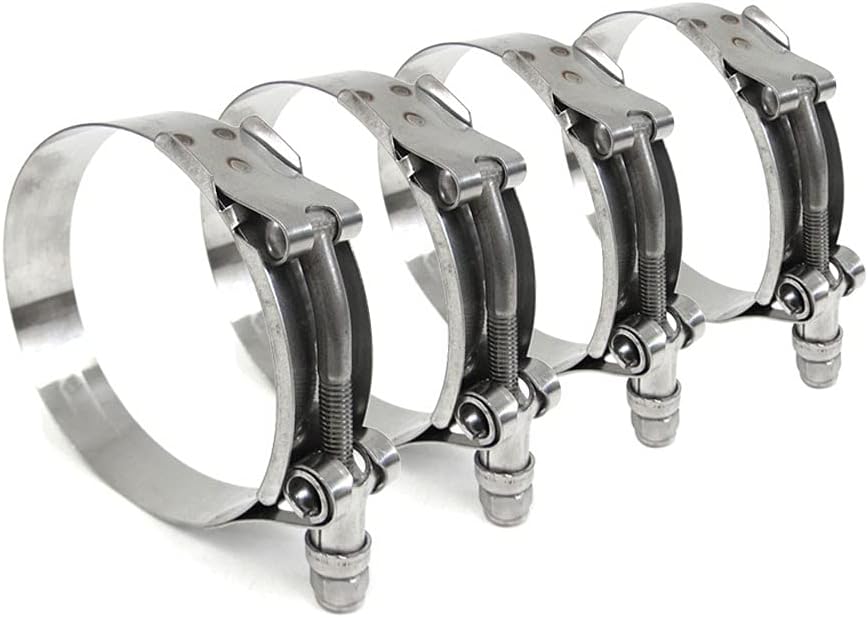 4x HPS 5.75"-6.06" (146mm-154mm) Marine 316 Stainless Steel T-Bolt Hose Clamp 5-1/2" (140mm) Hose ID
