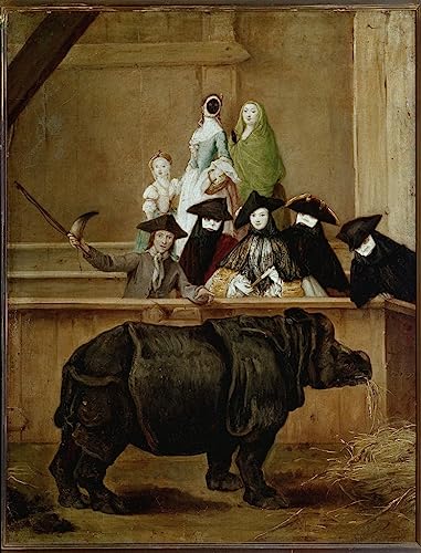 Toile murale abstraite Pietro Longhi rhinocéros indien