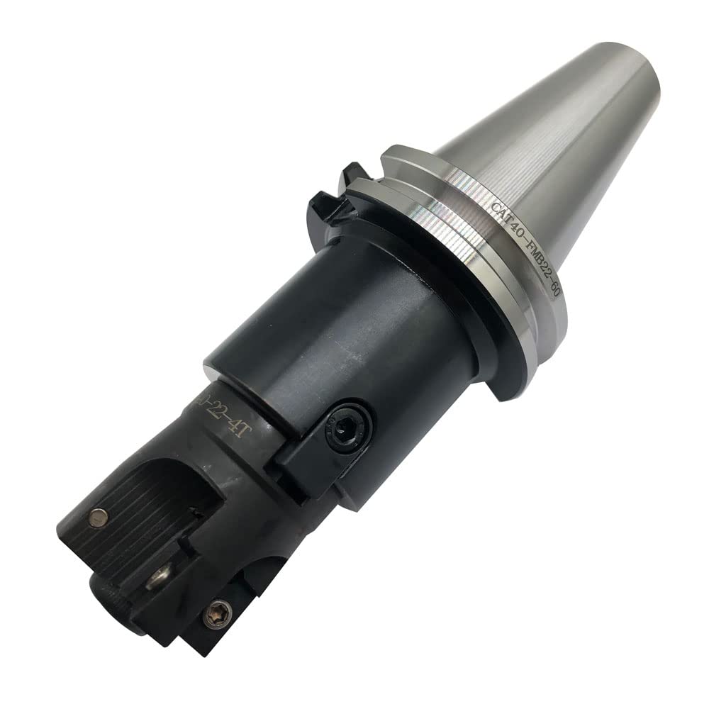 GBJ Face Mill 400R 40-22-4T 40mm/1.57" + CAT40-FMB22 + 10pcs APMT1604 Carbide Inserts and T15 Wrench FMB22 Shank Face Milling Arbor (BAP400R 40-22-4T +CAT40-FMB22-60L + 10pcs APMT1604PDER)