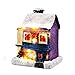Christmas Snow Village House, Resin LED Light up Christmas Village House for Xmas Tree Home Table Decors Christmas Decor