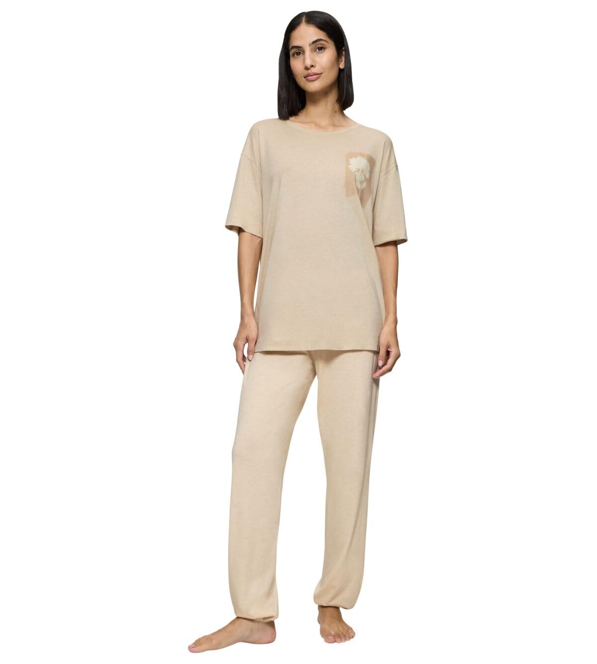 Triumph Women's Endless Comfort PK SSL 10 CO/MD Pajama Set, Skin-Light Combination, 42