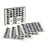 Juego de 4 en caja de planta de manteles individuales