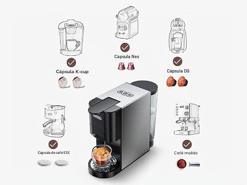 Miniatura 2 de Hibrew Cafetera De Cápsulas 4 En 1, 1450 W H3a