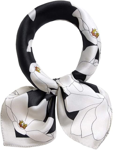 MEISEE 100% Mulberry Silk Scarfs Small Square Scarf 21" x 21" Neck Scarf Breathable Lightweight for Women Gift Packed