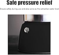 Vista 7 de Moka Pot - Cafetera italiana de 5.1 fl oz, 10.1 fl oz, 6 tazas, cafetera italiana, cafetera de aluminio, cafetera italiana para capuchinos moca