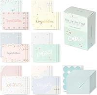 Vista 16 de Monolike Tarjeta Día a día, Comodidad para ti - Mezcla de 36 mini tarjetas individuales, 36 sobres, 36 pegatinas Paquete