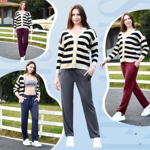 Stanpetix Sweatpants Women Wide Leg Joggers with Pockets RoyalBlue Large - 3