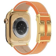 Orange Band+Gold H Buckle